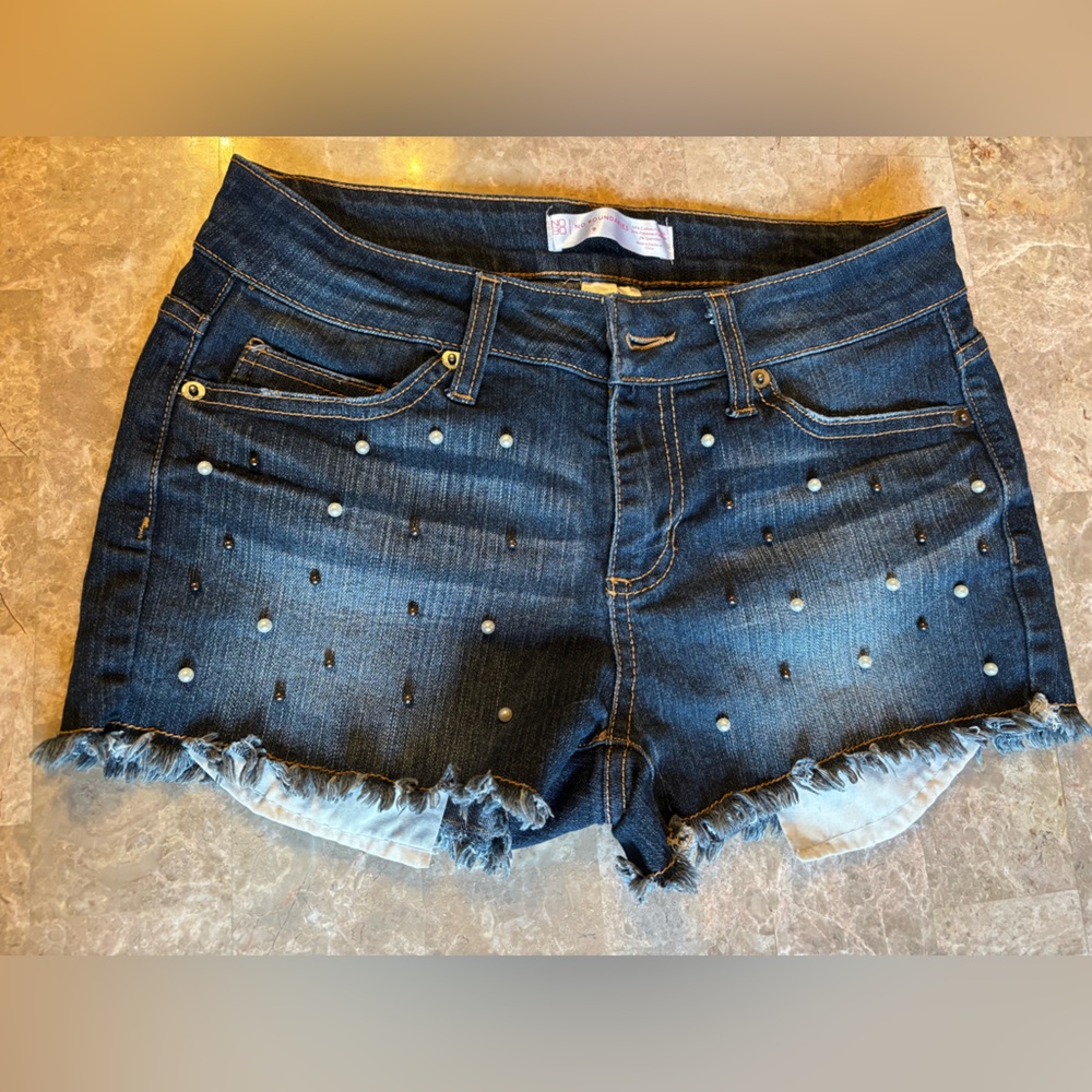 No Boundaries Dark Blue Denim Shorts
